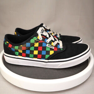 Vans Atwood Multi Color Checkered Womens Size 7 Shoes Youth 5.5 Skate Sneakers